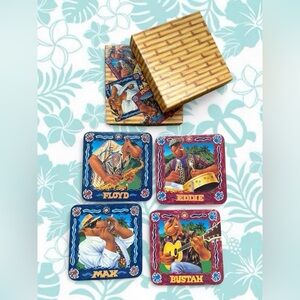 🌴VINTAGE 90s Joe Camel Beach Club Coasters - Full Set🌴